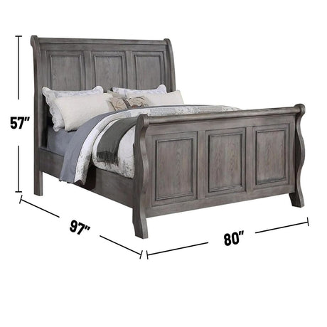 3 Piece Bedroom Set, Bed With 2 Nightstands
