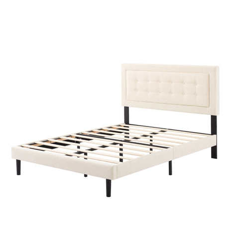 Upholstered Platform Bed With Slats