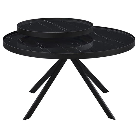 Shayne - Round Top Coffee Table With 2 Tier Design