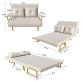 5 In 1 Convertible Sofa Bed For 2 With Adjustable Backrest