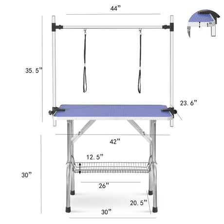 Large Grooming Table For Pet Dog And Cat With Adjustable Arm And Clamps Large Heavy Duty Animal Grooming Table