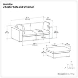 Jasmine - Handcrafted Sofa And Ottoman