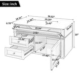 Modern Wall Mounted Floating Cabinet With Double Drawer And Sink
