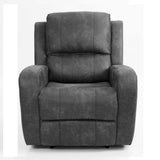 Modern Style Manual Recliner With Square Arms And Tufted Design