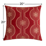 Holiday Throw Pillow With Snowflake Embroidery