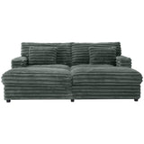Oversized Double Chaise Lounge Sofa With USB Ports And Cup Holders