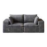 Cloud Sofa, Deep Seat Couches, Removable Cushion For Living Room - Dark Gray
