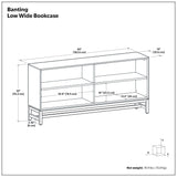 Banting - Low Wide Bookcase - Walnut Brown