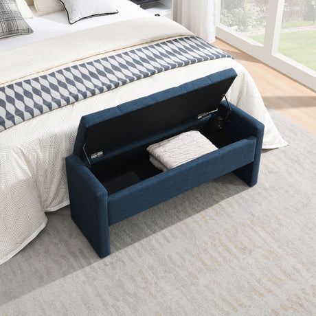 Modern Upholstered Large Bed End Bench With Storage