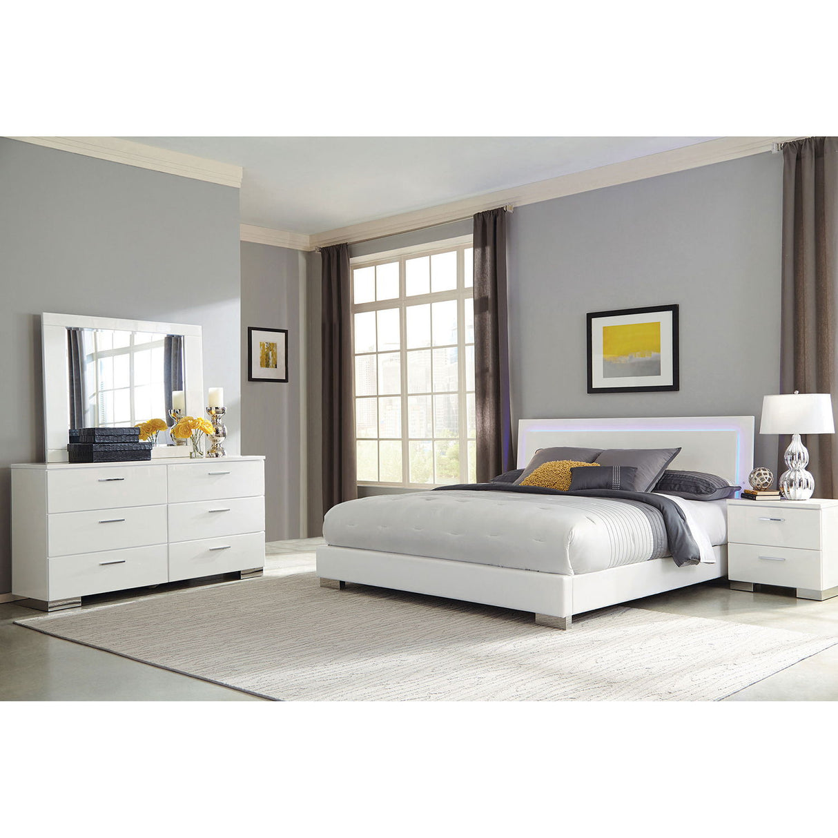 Dulcey - Bedroom Set & LED Lighting
