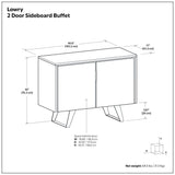 Lowry - 2 Door Sideboard Buffet - Brown