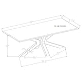 Maciel - Coffee Table With Accents - White Marble