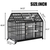 Heavy Duty Dog Crate Lockable Wheels