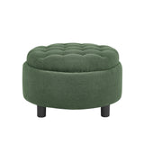 Storage Round Footstool Table Ottoman