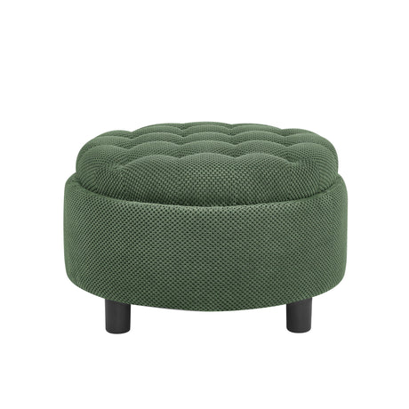 Storage Round Footstool Table Ottoman