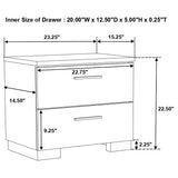 Dulcey - 2 Drawer Nightstand - Gloss White