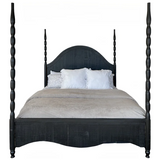 Z Charlie Black King Bed w/ Posts - CHARLKB+CHARLFB+CHARLQPB+CHARLRB