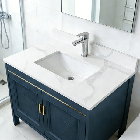 Bathroom Vanity Top With Undermount Single Bowl Sink