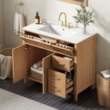 Bathroom Vanity With Sink, Soft Close Doors & Drawers - Wood
