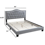 European Style Bed, Button Tufted Headboard