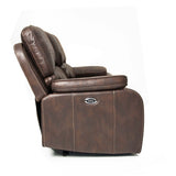 Power Reclining Sofa With Built In USB Port - Chocolate