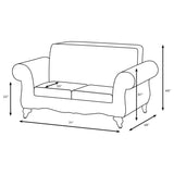 Brookridge - Rolled Arm Loveseat Sofa With Upholstery - Brown