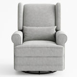 Extra Wide Swivel Recliner Glider Chair With Footrest