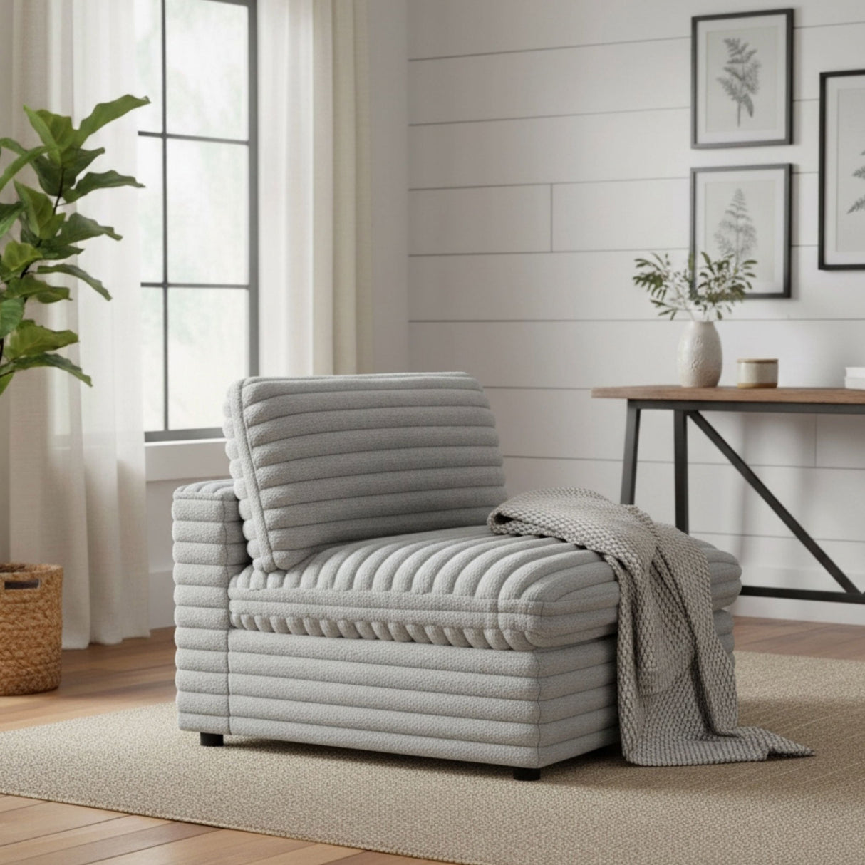 Jenny - Armless Slipper Chair - Gray