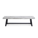 Tranquilizer - Outdoor Acacia Wood Bench With Slat Panel Design