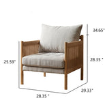 Accent Armchair With Removable Cushions For Living Room - Matte Black / Natural / Sand