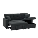 Sleeper Sectional With Pull Out Bed, Reversible Chaise