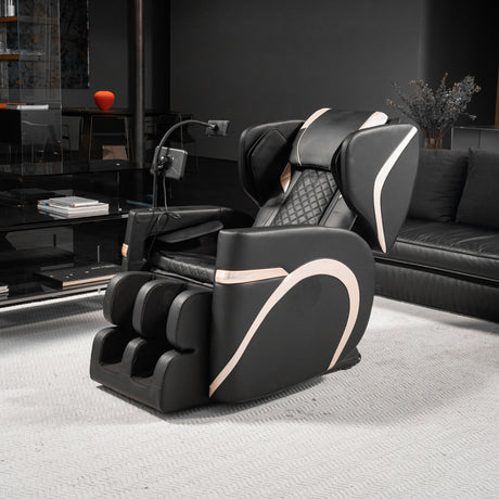 Massage Chair Recliner With Zero Gravity & Full Body Air Pressure - Black