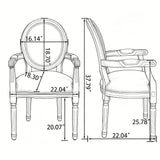Upholstered Dining Armchair (Set of 2) - Beige