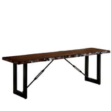U - Shape Bench With 2 Tone - Black / Walnut
