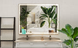 LED Bathroom Vanity Mirror Wall Mounted Adjustable / Warm / Natural Lights Anti-Fog Touch Switch With Memory Modern Smart Large Bathroom Mirrors