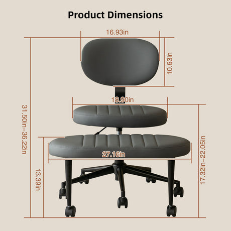 Ergonomic Cross Legged Office Chair With Back Support