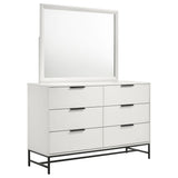Taraval - 6 Drawer Dresser With Mirror - White