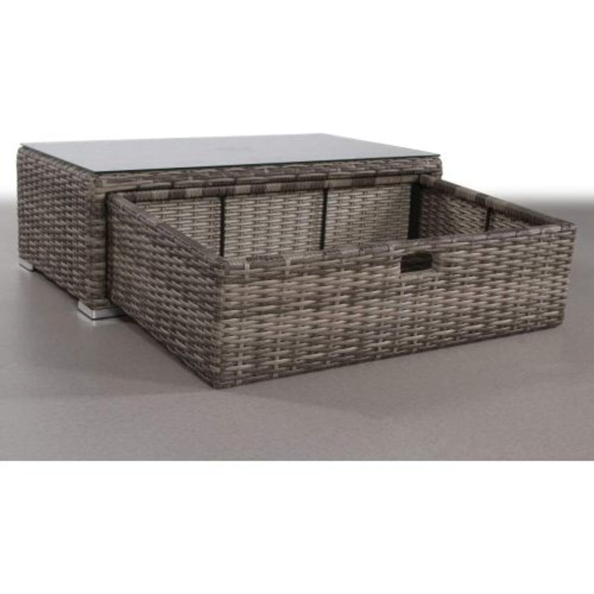 Glass Outdoor Coffee Table - Gray Mix