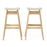 Modern Bar Stool Set With Upholstered Seating