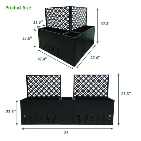 Tall Planter Raised Garden Bed With Trellis