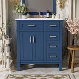 Modern Bathroom Vanity With Sink, Storage Cabinet, Soft Close Doors, Deep & Standard Drawers