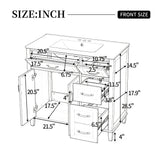 Bathroom Vanity With Sink, Soft Close Doors & Drawers - Wood