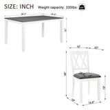 Modern Dining Set With Upholstered Chairs