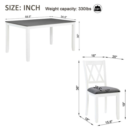 Modern Dining Set With Upholstered Chairs