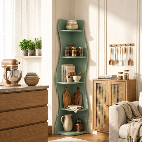 5 Tier S - Shaped Corner Shelf For Living Room