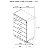 Tully - 5 Drawer Chest - Nutmeg Brown