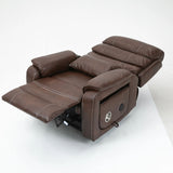 180 Degree Recliner Chair With Wireless Charging, Lumbar Support, And Dual Motor Lift - Brown