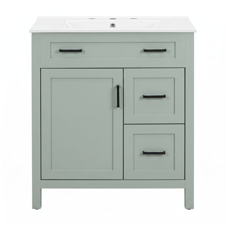 Bathroom Vanity With Sink, 2 Soft Close Drawers, 1 Soft Close Door, Adjustable Shelf