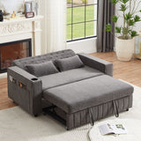 Pull-Out Sofa Bed Convertible Couch With Adjustable Backrest For Living Room