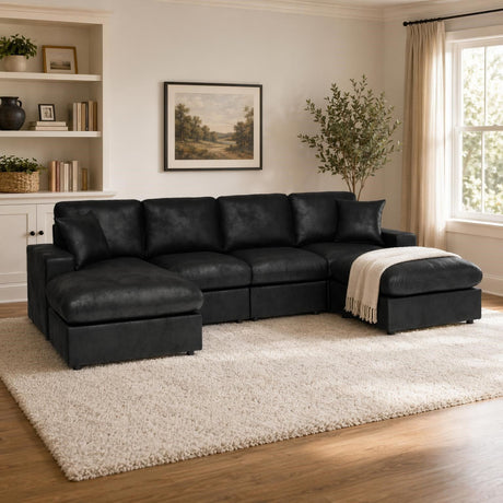 Sectional With 2 Ottomans